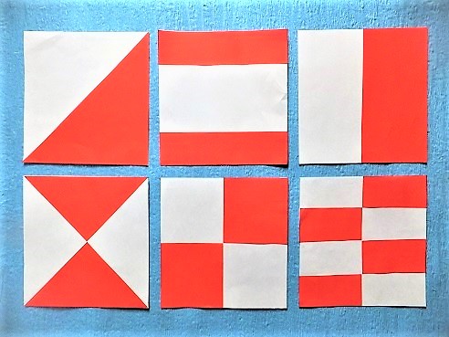 紅白折り紙の色々
